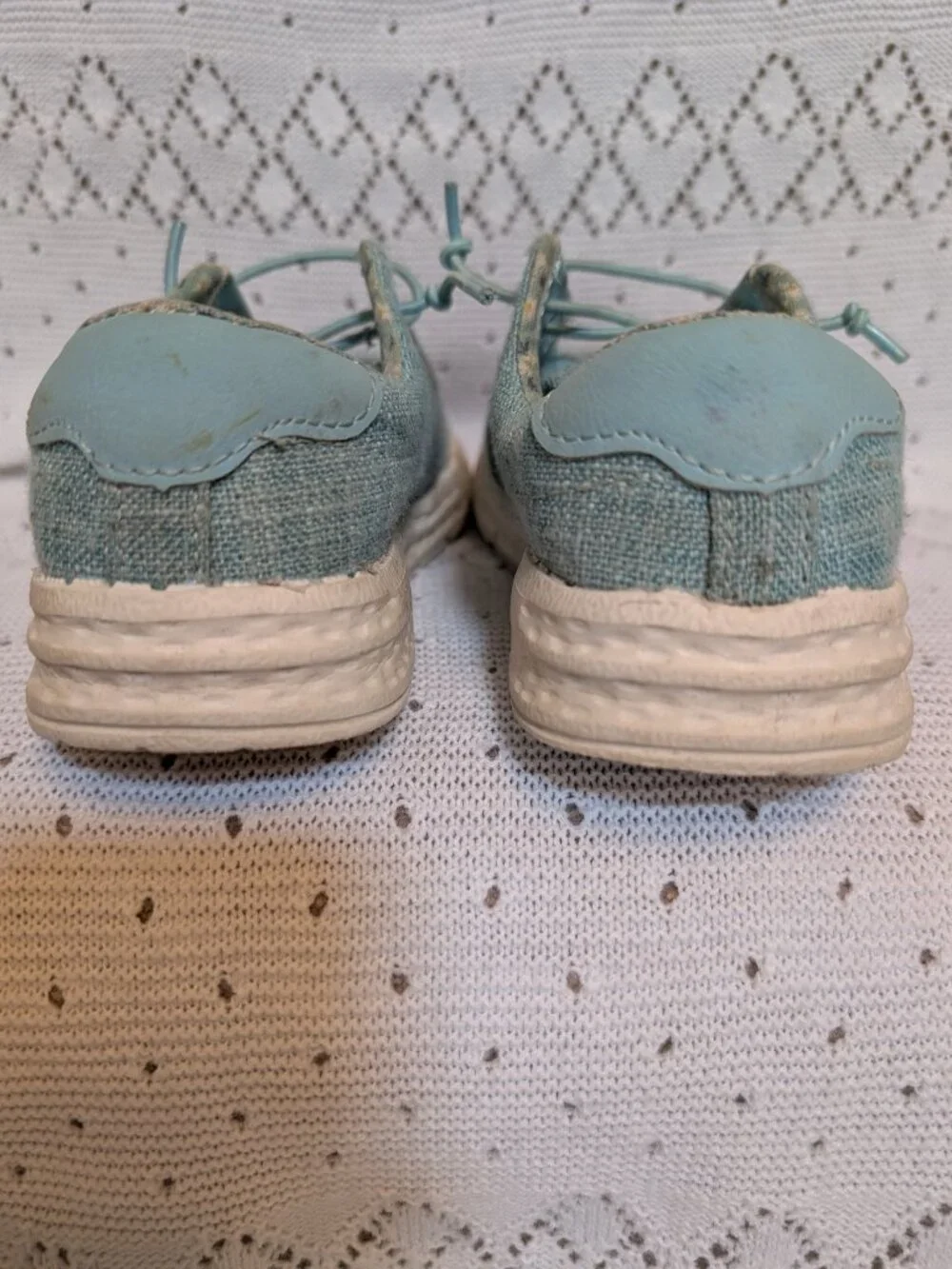 Blue slip on shoes with elastic size 13/1